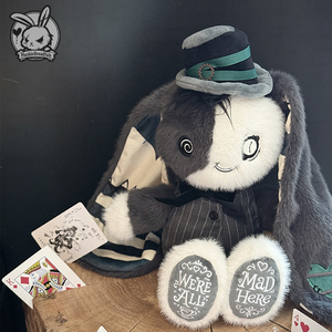 <span class=keywords><strong>PLUSHIE</strong></span> <span class=keywords><strong>DREADFULS</strong></span> Super Soft Plush Bear Plush Toy Crazy Hat Black Quirky Doll Stress Relief PP Cotton Filled High-End Gift - Product Image 2