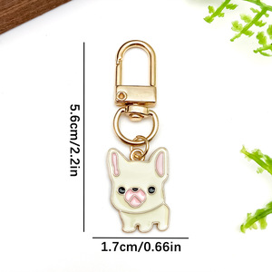 Porte-clés en métal mignon pour chien, idéal pour les amoureux des chiens, breloque pour clés, sac, voiture, accessoire pendentif délicat - Vente en gros - Product Image 4