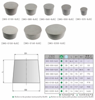 Bouchon d'étanchéité en silicone compatible avec les tubes à essai, 8 spécifications, anti-fuite pour chambre d'humidité constante et appareil de four