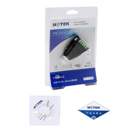 USB'den RS485 RS422'ye Dönüştürücü Adaptör, Ethernet Ağı için Terminal Bloğu ile, Siyah Plastik, 1 Yıl Garantili, UOTEK UT-885