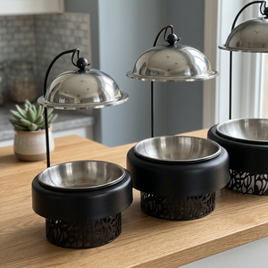 Premium Metal <b>Chafing</b> <b>Dish</b> Food Warmer Serving Bowl with Dome Lid for <b>Buffet</b> Catering Hotel Restaurant Tabletop Dining <b>Set</b> - Product Image 2