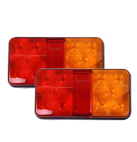 Feux arrière de camion à LED carrés bicolores à haute luminosité 12v 24v Feux arrière de remorque à LED pour véhicules commerciaux