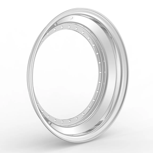 Jante de roue 3 pièces pour BXS <span class=keywords><strong>RS2</strong></span> 17 à <span class=keywords><strong>18</strong></span> pouces, 16 ou 32 trous, jante 3 pièces polie à double dégradé, alliage 6061-T6 - Product Image 3