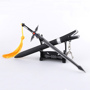 Pop Up éjection jouets épée en alliage <span class=keywords><strong>de</strong></span> Zinc porte-clés épée <span class=keywords><strong>Art</strong></span> en ligne Anime épée sac et clé décoration - Product Image 3