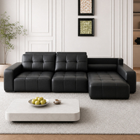 Canapé de salon moderne et élégant, trois places, en cuir véritable, inclinable électriquement, réglable, pivotant, télécommande, USB