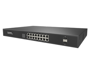 พอร์ต Poe 16 พอร์ต และสวิตช์ SFP Gigabit PoE 2 พอร์ต พร้อมมาตรฐาน IEEE 802.3 Af/at - Product Image 4
