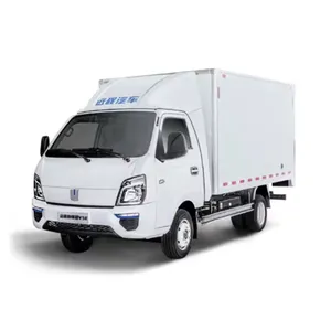 2024 New Factory Sales 2 Tons Load Capacity Pure Electric Cargo Flat Bed Box Truck Geely Yuancheng Remote Light Electric Truck
