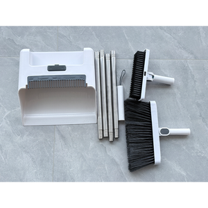 Ensemble balai et pelle pliables 3-en-1 à long manche avec poils doux en PP et manche en acier robuste pour usage intérieur/extérieur - Product Image 3