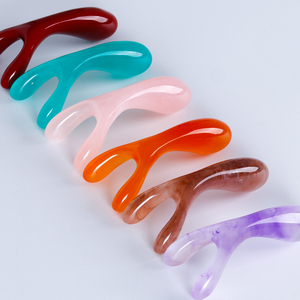 Massage du <span class=keywords><strong>nez</strong></span> en résine Lifting du visage <span class=keywords><strong>Gua</strong></span> <span class=keywords><strong>sha</strong></span> Tendon Méridien Bâton Agate rose Outil de massage grattoir à <span class=keywords><strong>nez</strong></span> à deux angles en forme de Y - Product Image 4