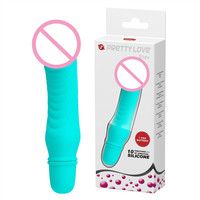Masturbación femenina Consolador realista 10 Frecuencia Mini AV Vibrador Juguetes sexuales Baile Pretty Love Vibrador