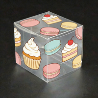 Boîtes à dessert en plastique d'impression premium, recyclables, de qualité alimentaire, emballage carré pour gâteaux et produits de boulangerie
