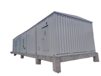 Coque de cabine électrique préfabriquée pour appareillage de commutation avec dispositions de levage et accès à l'installation des équipements