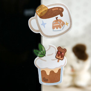 สติกเกอร์โน้ตแบบเหนียว 36 ชิ้นต่อแพ็ค ซีรีส์ Milk Foam <span class=keywords><strong>Cafe</strong></span> ลายขนมหวาน เหมาะสำหรับนักเรียนและโต๊ะทำงานในสำนักงาน - Product Image 3