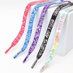 Cordones Planos para Zapatos de Alta Calidad con Estampado de Flores de Anacardo, Accesorios Deportivos Casuales AF - Product Image 3