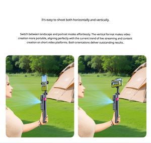 Palo de selfie inalámbrico con base de trípode, monopié con seguimiento automático para transmisiones en vivo de TikTok y <span class=keywords><strong>YouTube</strong></span> - Product Image 3