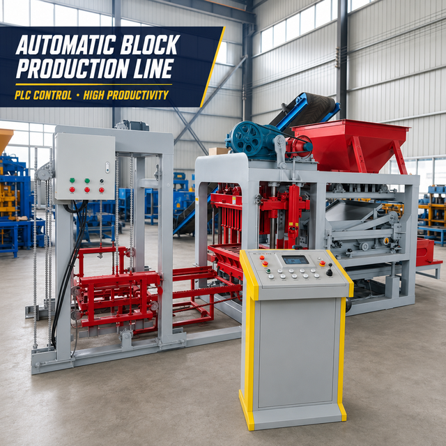 QT4-25 Automatic Interlocking Paver Block Making Machine Hydraulic Concrete Brick Production Line for Sale