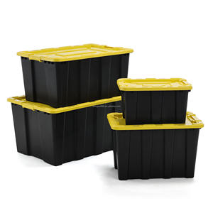 14.5Gallon 55L Nhiệm Vụ Nặng Nề Hộp Màu Đen <span class=keywords><strong>Container</strong></span> Công Cụ Lưu Trữ Bin Nhựa Lưu Trữ Hộp - Product Image 2