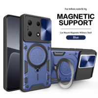 Nouveau pour Infinix Note 30 VIP NOTE 30i Note 30 couverture lentille caméra protection fenêtre coulissante support d'anneau en métal coque de téléphone magnétique