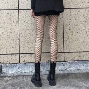 Mu Ruan Fishnet Stockings Black Thin Mesh Transparent Long Women's Spring JK Style 100 Cotton Youth Fashion - Product Image 4