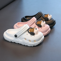 Sabots compensés pour femmes, motif chiot mignon, avec bride de talon réglable, antidérapants, chaussures décontractées à trous, vente en gros