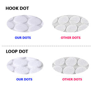 Hoge Kwaliteit 20Mm Breedte Witte Zelfklevende Haak En Lus Dots Zelfklevende Haak En Lus Dots Bevestigingstape - Product Image 3