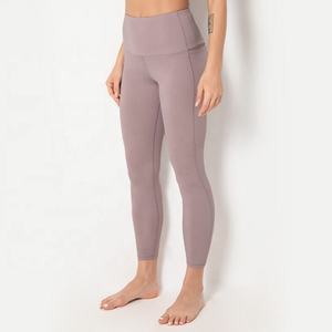 ODM Buttery Soft <b>Leggings</b> Solid Yoga Tights High Waisted <b>Leggings</b> for Women With <b>Pockets</b> - Product Image 3