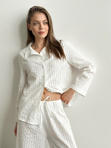 <span class=keywords><strong>Pigiama</strong></span> da <span class=keywords><strong>donna</strong></span> in puro cotone all'ingrosso pantaloni lunghi a maniche lunghe elasticizzati comodi in vita termica due pezzi <span class=keywords><strong>XS</strong></span> taglie forti - Product Image 6