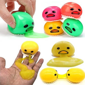 Divertido y lindo juguete antiestrés de TPR con forma de yema de huevo que vomita, para aliviar la presión y descompresión, juguete sensorial de plástico. - Product Image 2