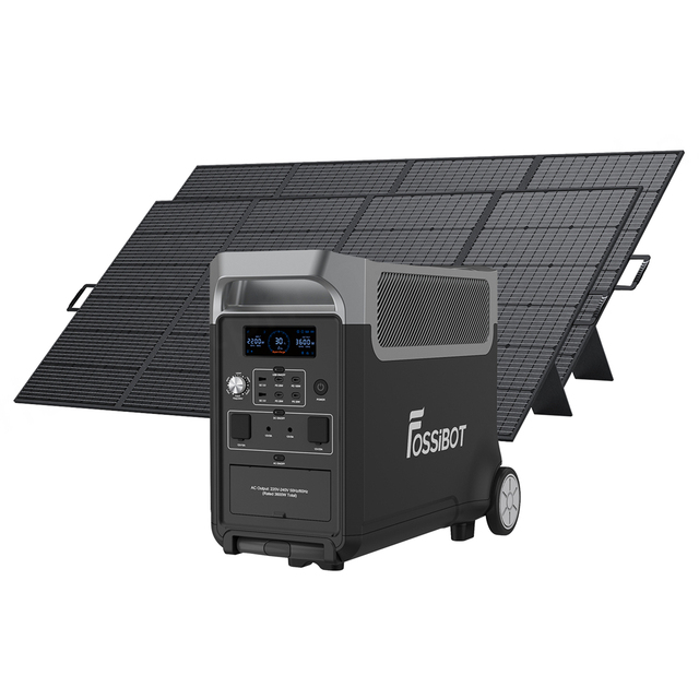Fossibot F3600 Pro Portable Power Station 3840WH 3600W Output 2200w Solar Panel Charging Lifepo4 Battery with Magnetic Torch UPS