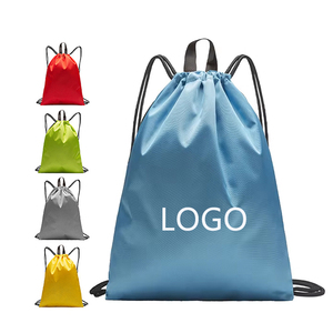 Custom Logo Drawstring Backpack Polyester Draw String Sports Backpack Promotional Bag Custom 600D Nylon Drawstring Bags