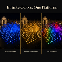 Fontaine d'eau programmable à grande échelle avec musique, laser RGB, contrôle IA, IP68, CE, RoHS, OEM pour parcs, hôtels, centres commerciaux, villas