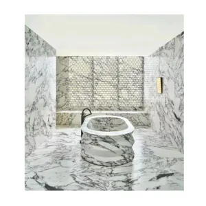 Chinese Marble Supplier For Project And Wholesalers Arabescato White Marble Wall Panel/Flooring Tiles/Countertop