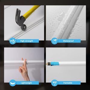 सफेद प्राइमेड पीएस मोल्डिंग खिड़की फ्रेम ट्रिम दरवाजा आवरण आधुनिक इंटीरियर दीवार सजावटी लाइन पॉलीस्टाइरीन वेन्स्कोटिंग पैनल - Product Image 2