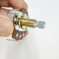 Potentiomètre de guitare à noyau en aluminium et manchon en cuivre 15MM 18MM A/B 250K 500K, bouton de contrôle du volume et du tonalité pour guitare électrique et basse