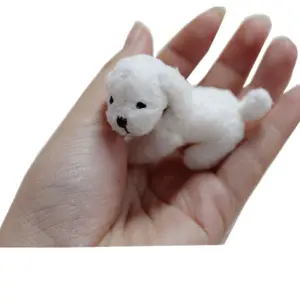 2021 wholesale fashion small size plush mini dog cute cheap stuffed soft plush toy pug dog keychain