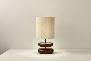 Lampada da Tavolo in Stile Wabi-sabi in Legno Massello Colore Noce per Soggiorno Studio Camera da Letto Atmosfera Giapponese - Product Image 6