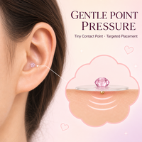 Kit de graines auriculaires dorées pour acupression, patchs en acier inoxydable certifiés pour le bien-être, la relaxation et le massage personnel