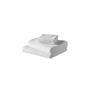 Ensemble de serviettes de bain rectangulaires pour hôtel, série Themis 20/2, fil anneau, 100% coton blanc, couleur unie, poids 600 g/m², logo brodé - Product Image 2