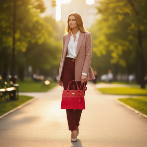 Sac à main en cuir pour femme Fana Maura, style à rabat, motif serpent rouge et strass, pour mariage et usage quotidien - Product Image 2
