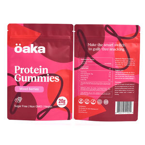 Sachets personnalisés 10G 20G en matériau de qualité alimentaire, finition mate, avec <span class=keywords><strong>fermeture</strong></span> éclair, pour emballage alimentaire de protéines et de bonbons gélifiés - Product Image 5