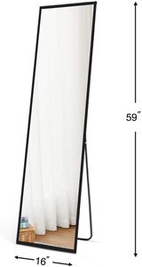 <span class=keywords><strong>Espejo</strong></span> de Pared <span class=keywords><strong>Rectangular</strong></span> Grande Personalizado con Marco de Metal <span class=keywords><strong>Dorado</strong></span> y Negro - Product Image 4