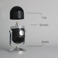 Flacon de parfum en verre octogonal de luxe de haute qualité 50 ml 100 ml avec bouchon à motif pierre et pompe pulvérisatrice, conteneur vide anti-fuite