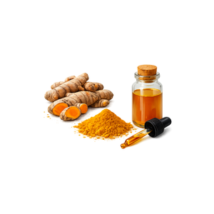 Huile essentielle de curcuma, connue pour son arôme distinctif et ses puissantes propriétés antioxydantes pour rajeunir l'esprit et le corps. - Product Image 3