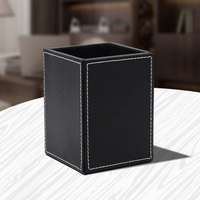 Porte-stylos et crayons en cuir PU avec rangement pour tasses, organisateur de bureau, table, papeterie, pour porte-pinceaux de maquillage, tasses