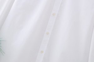 Camicetta da donna alla moda Casual manica lunga di colore bianco 2024 <span class=keywords><strong>con</strong></span> collo in piuma - Product Image 5