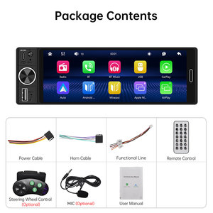 Reproductor de Radio para Auto Universal con Pantalla Integrada de 6.5 Pulgadas, Sistema Operativo Linux, Reproductor de Música MP5, Carplay Inalámbrico, Android Auto, GPS, Unidad Principal - Product Image 2