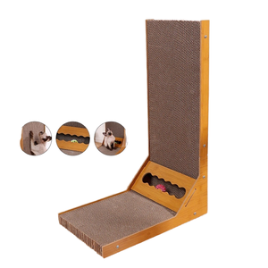 Fabrika Toptan Satış Modern L Şeklinde Büyük Kedi Ağacı Yatağı Oyuncak Aşınmaya Dayanıklı Dikey Oluklu Karton Ambalajlı Kedi Tırmalama Ağacı - Product Image 6