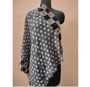 Châle 100% laine mérinos imprimé à la main avec broderie, moderne, élégant, doux, chaud, léger, coupe-vent, respirant, toutes saisons, pour femmes - Product Image 5