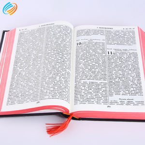 Funda de cuero negro personalizada de maqueta gratis impresión en caliente Impresión de <span class=keywords><strong>libro</strong></span> de papel biblia - Product Image 4