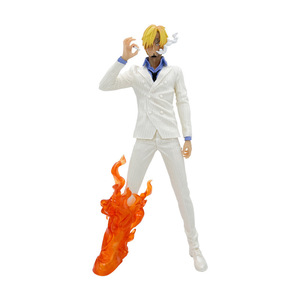 Statua GK di Sanji <span class=keywords><strong>One</strong></span> <span class=keywords><strong>Piece</strong></span>, Figura Anime in Bianco e Nero con Doppia Testa, Modello da Collezione in Scatola, Decorazione da Scrivania - Product Image 4